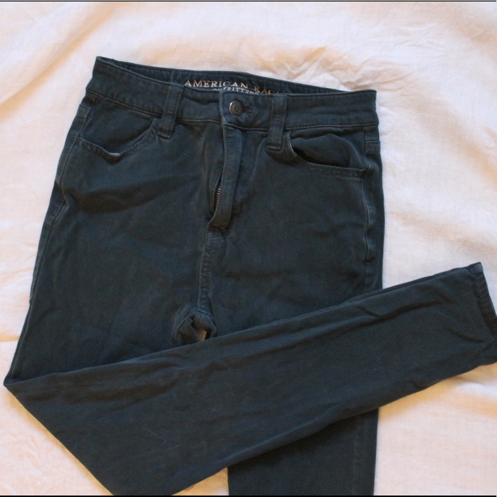 Green American Eagle Comfortable Skinny Jeans